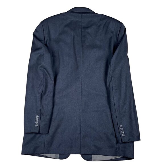 Joseph Feiss International 100% Pure New Wool Three Button Black Sports Coat Siz - Picture 2 of 8